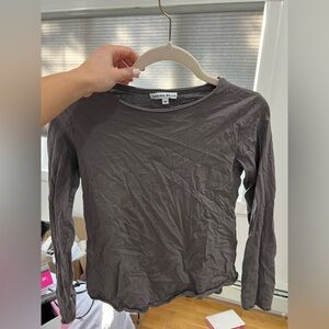 Vanilla Sky Gray Long Sleeve Top